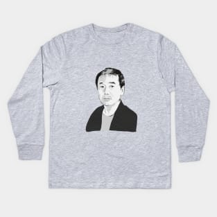 Haruki Murakami portrait Kids Long Sleeve T-Shirt